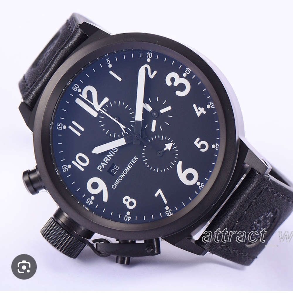 Parnis silver formal blue face watch